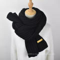 Ежедневный зимний теплый сплошной дизайнер вязаный шарф